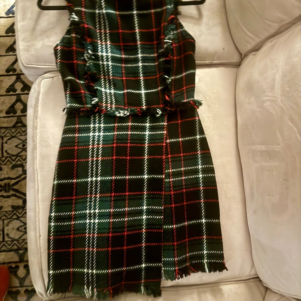 Gianni Bini Green Red Plaid Dress - Picture 8 of 10